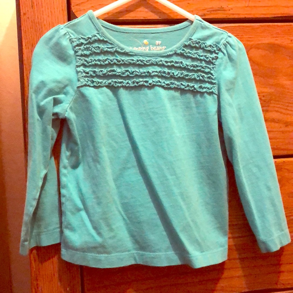 ☃️Girls teal long sleeve shirt